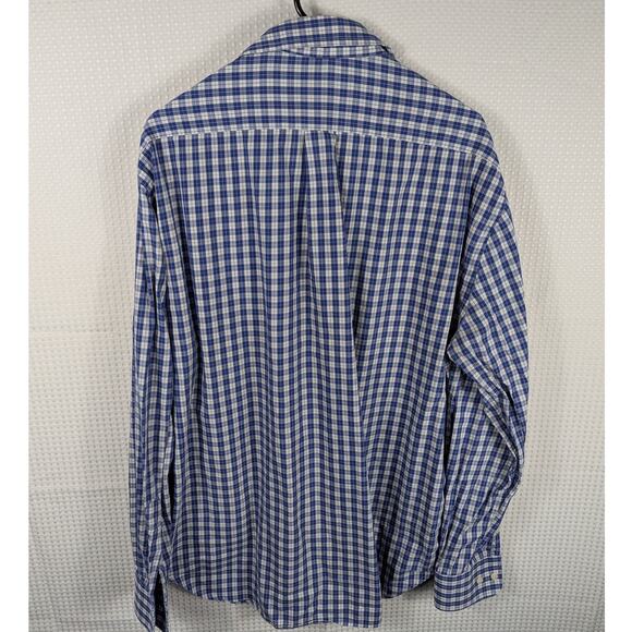 Gitman Bros XL Blue Check Plaid Button Down Shirt Mens Long Sleeve Made in USA - Picture 4 of 4